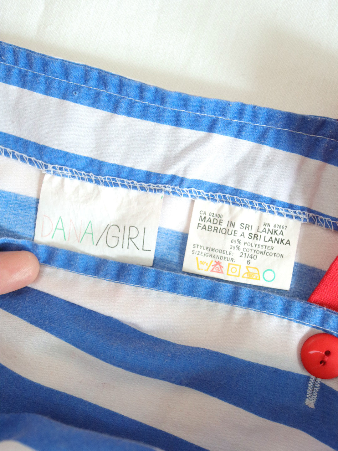 Vintage Multi Colour Stripe Summer Dress / 6Y