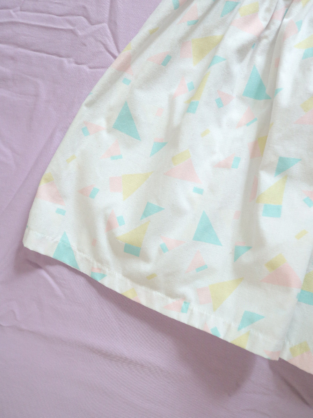 Vintage White Abstract Pattern Summer Cotton Dress / 6Y+