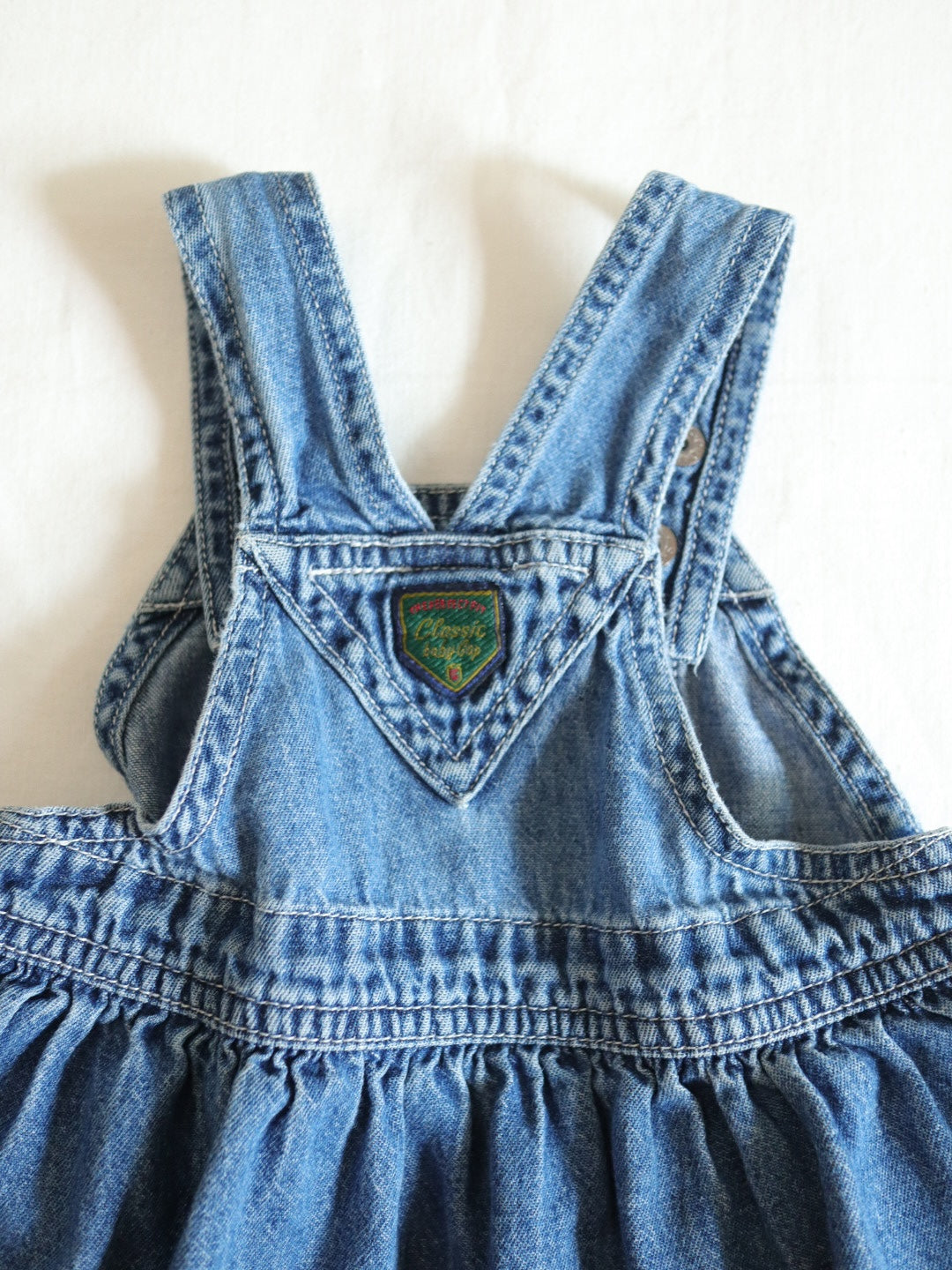 Vintage Classic GAP Denim Baby Overall Dress / 3-6M