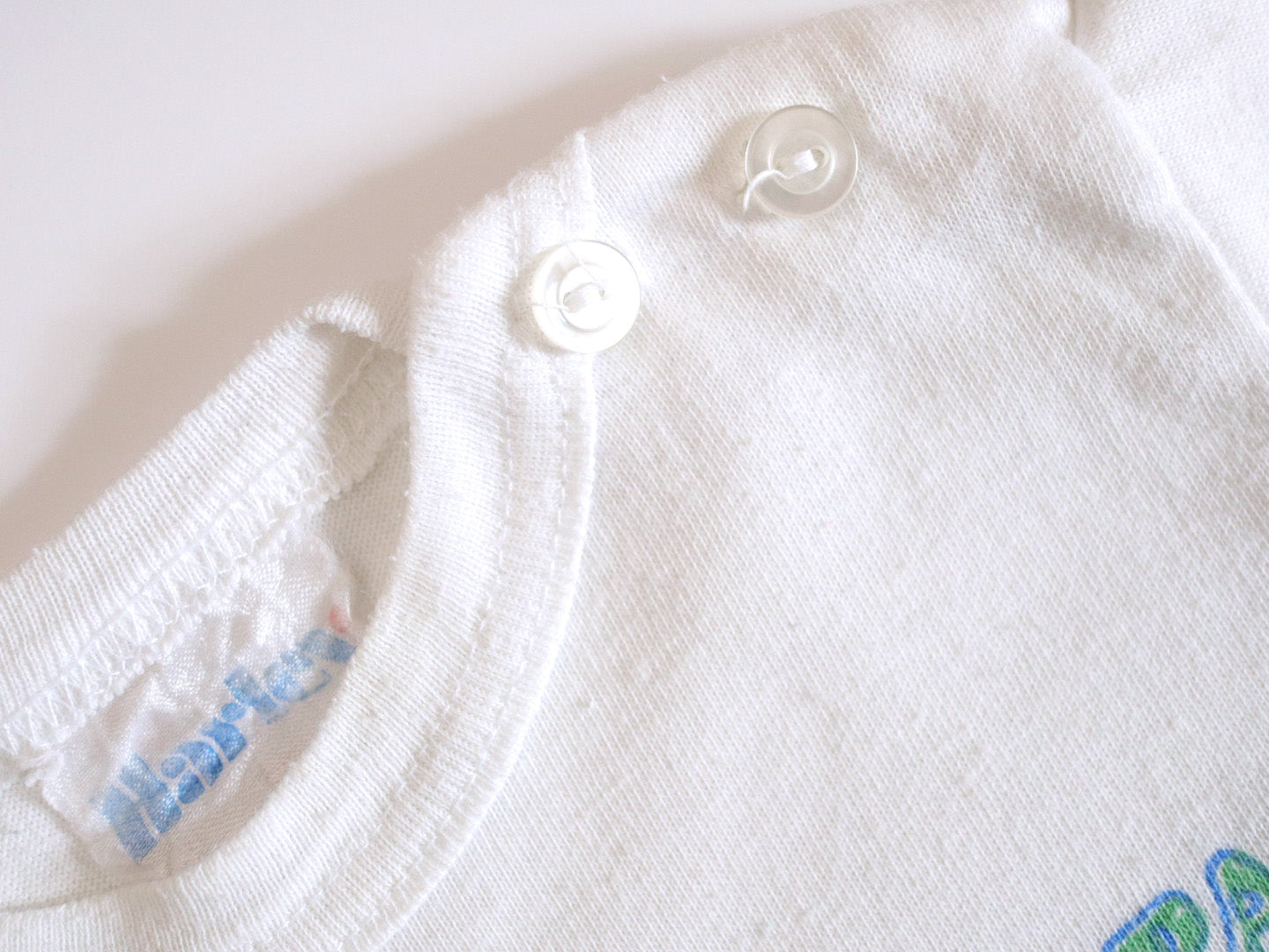 Vintage “J’AIME GRAND PAPA” Baby Tee + Summer Shorts Outfit SET / 6-12M