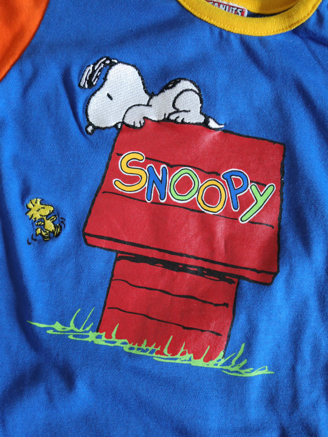 Retro PEANUTS SNOOPY Colour-block Onesie / 12M
