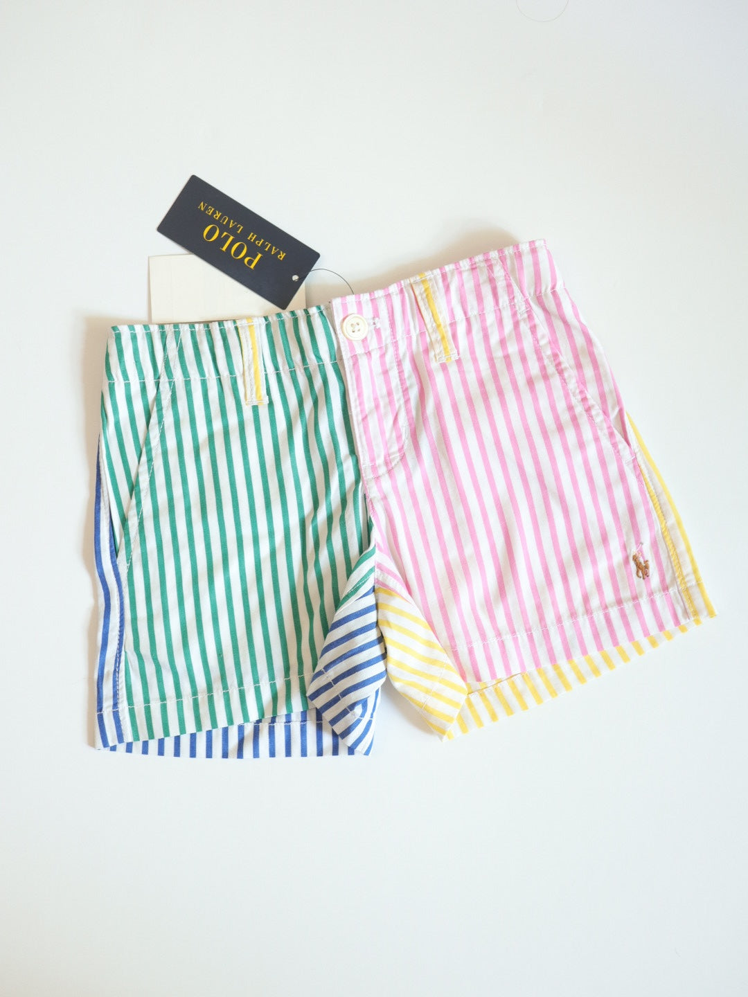 POLO Ralph Lauren Rainbow Striped Cotton Shorts / 4Y