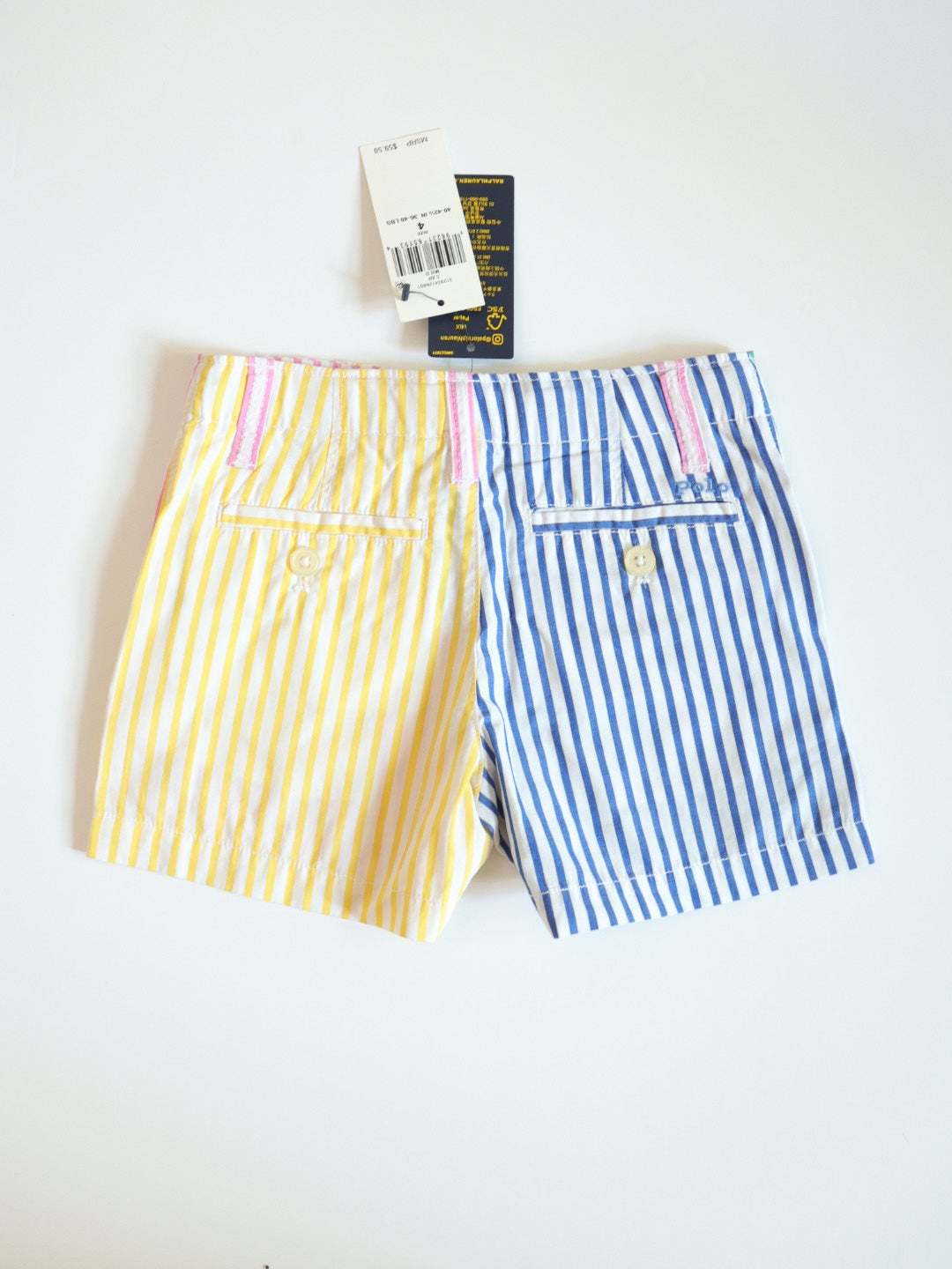 POLO Ralph Lauren Rainbow Striped Cotton Shorts / 4Y