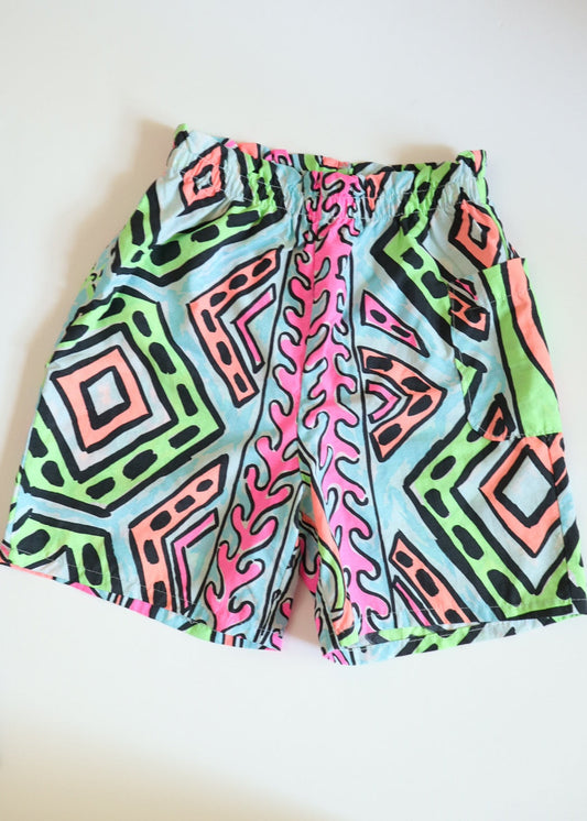 Vintage Multi-colour Summer Short Pants / 6-8Y, Youth M