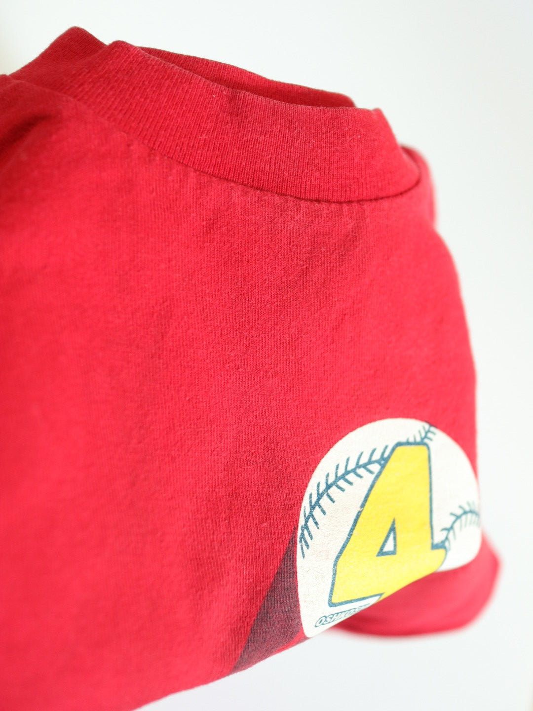 Vintage OSHKOSH Baseball Number 4 Red Tee / 3-4Y