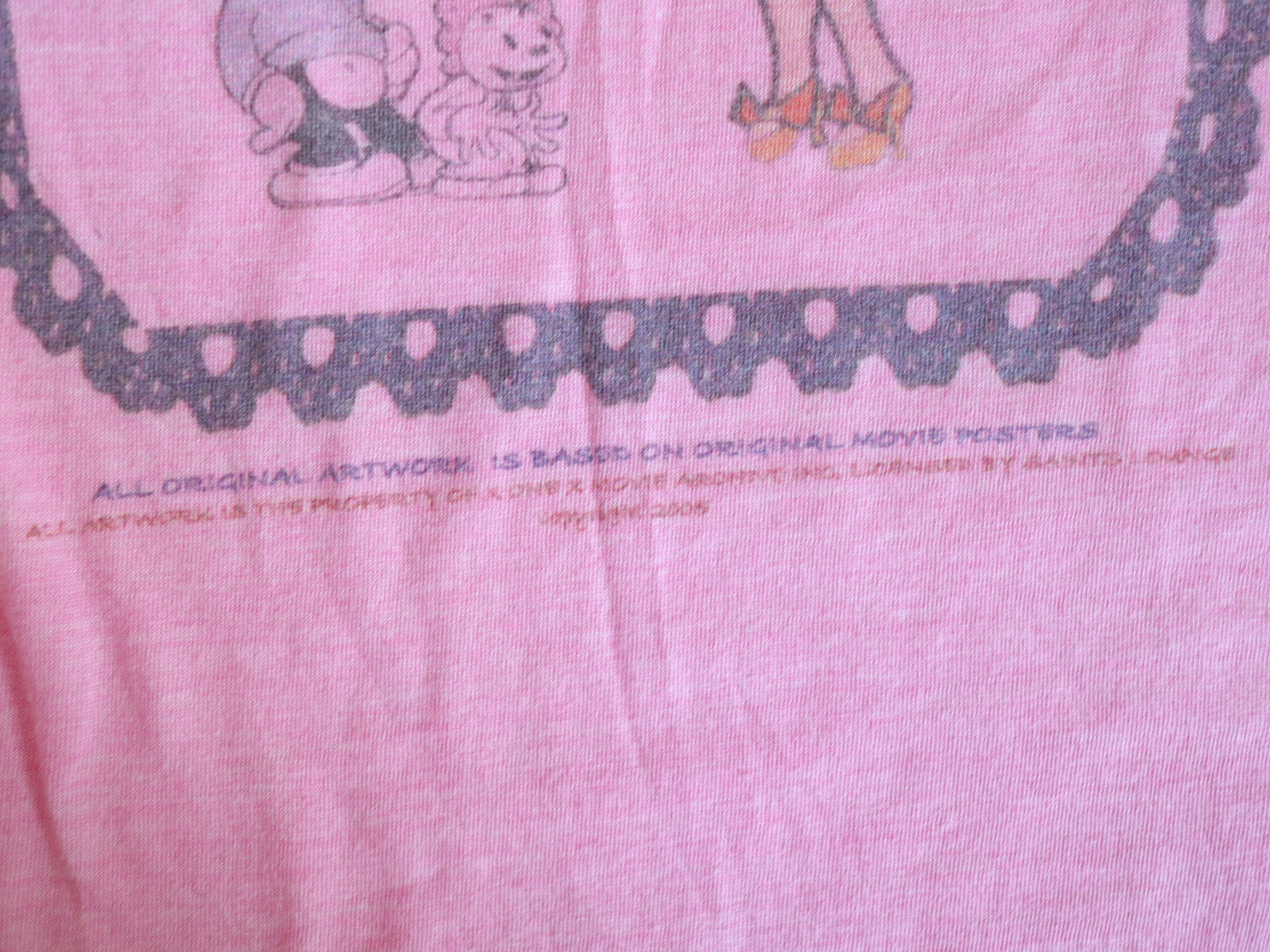 Y2K Betty Blue Pink Print Tee / Youth M, 8-10Y