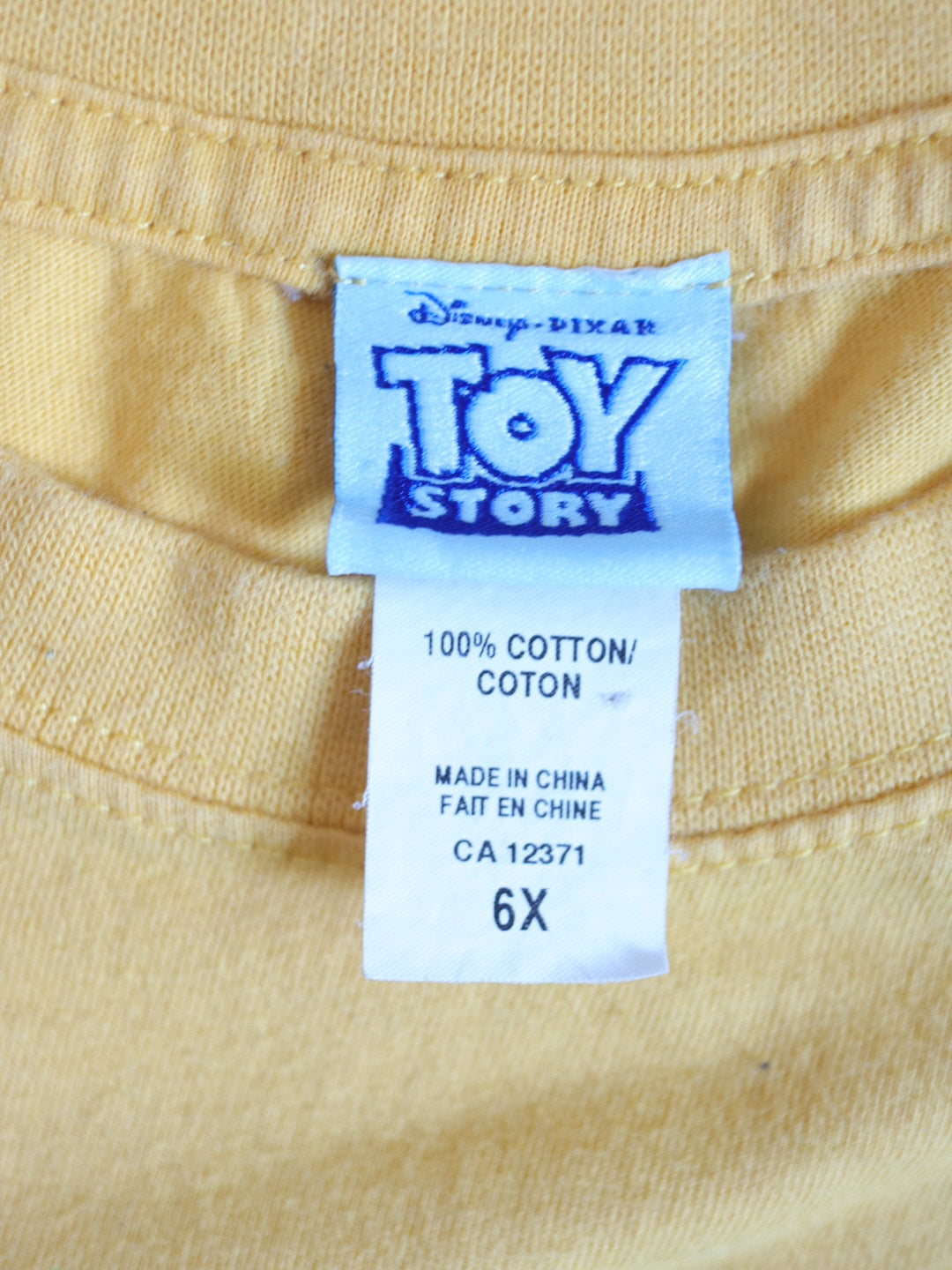 Y2K TOY STORY Buzz Lightyear Yellow Tee / 6-8Y, 6X