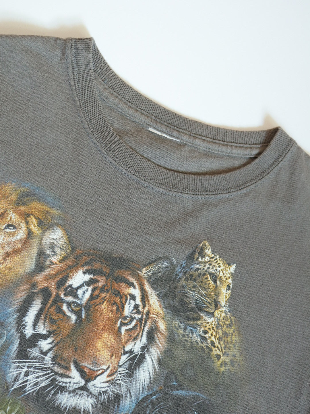 Retro Safari Animal Tigers Print Tee / 8-10Y