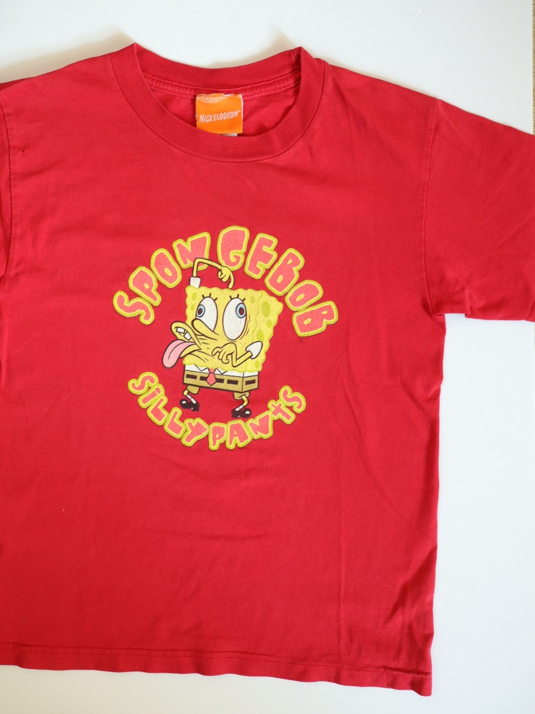 Y2K SPONGEBOB SILLY PANTS Red Tee / 10-12Y