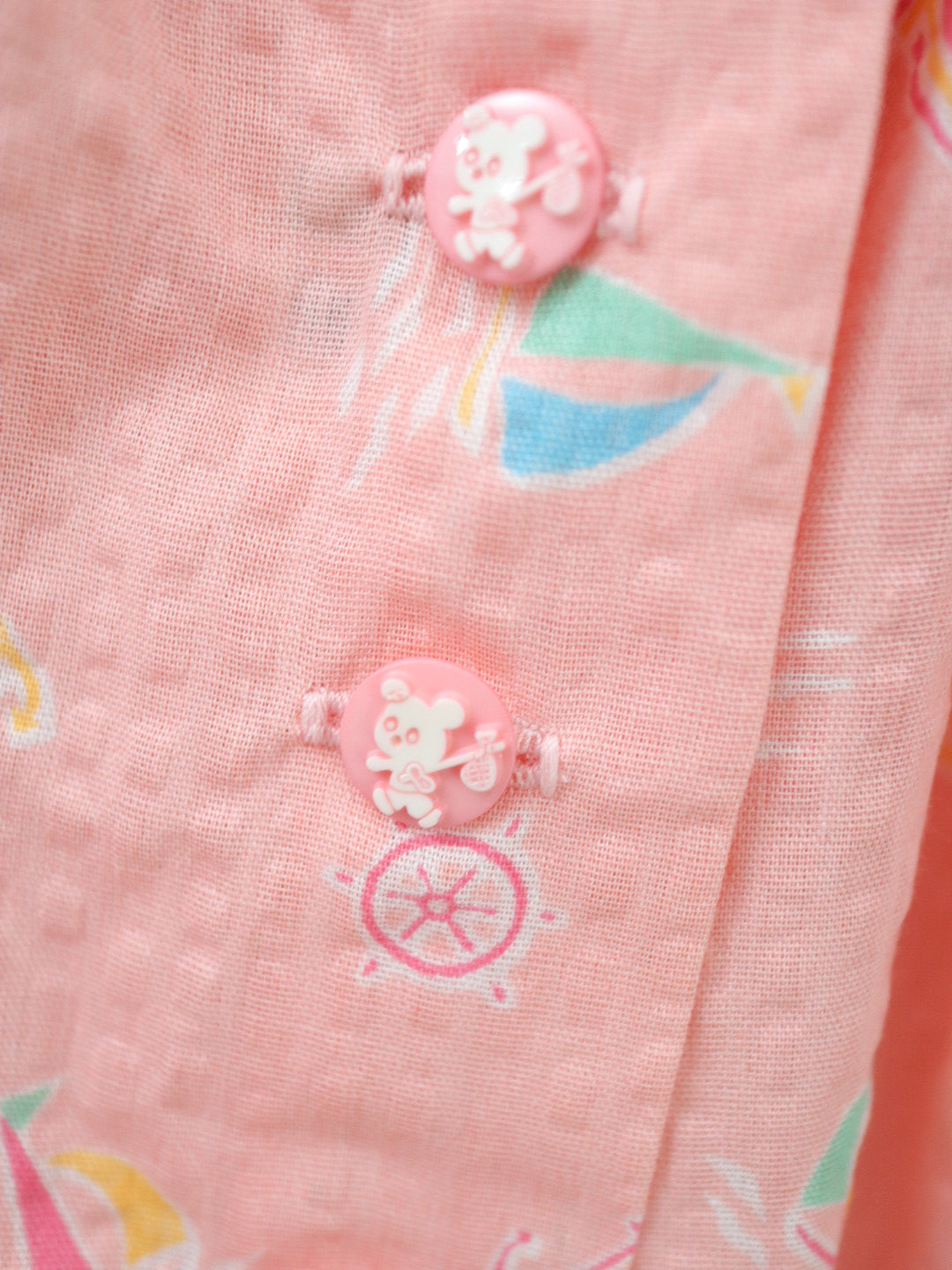 Vintage Marine Print Pink Romper / 24M