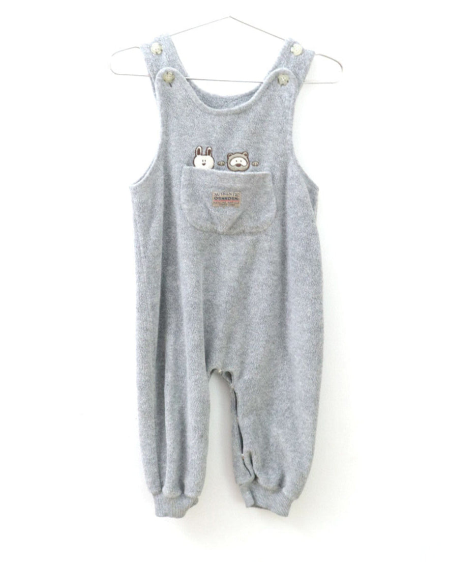 Vintage OshKosh B'gosh Gray Terrycloth Romper / 18-24M