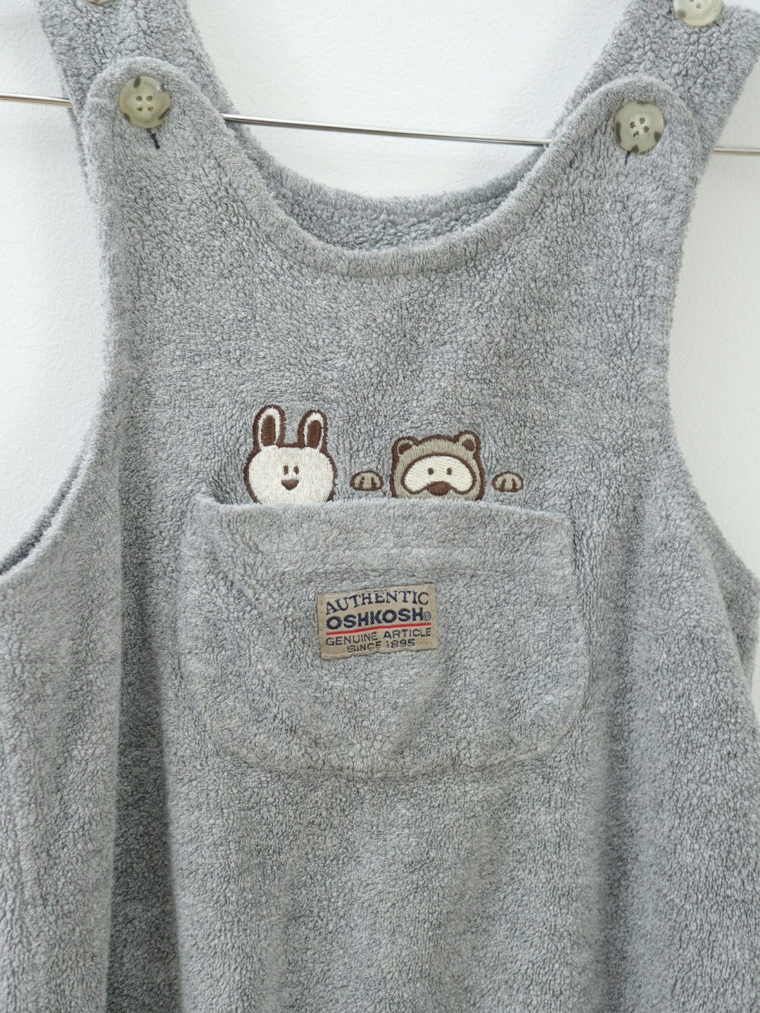 Vintage OshKosh B'gosh Gray Terrycloth Romper / 18-24M
