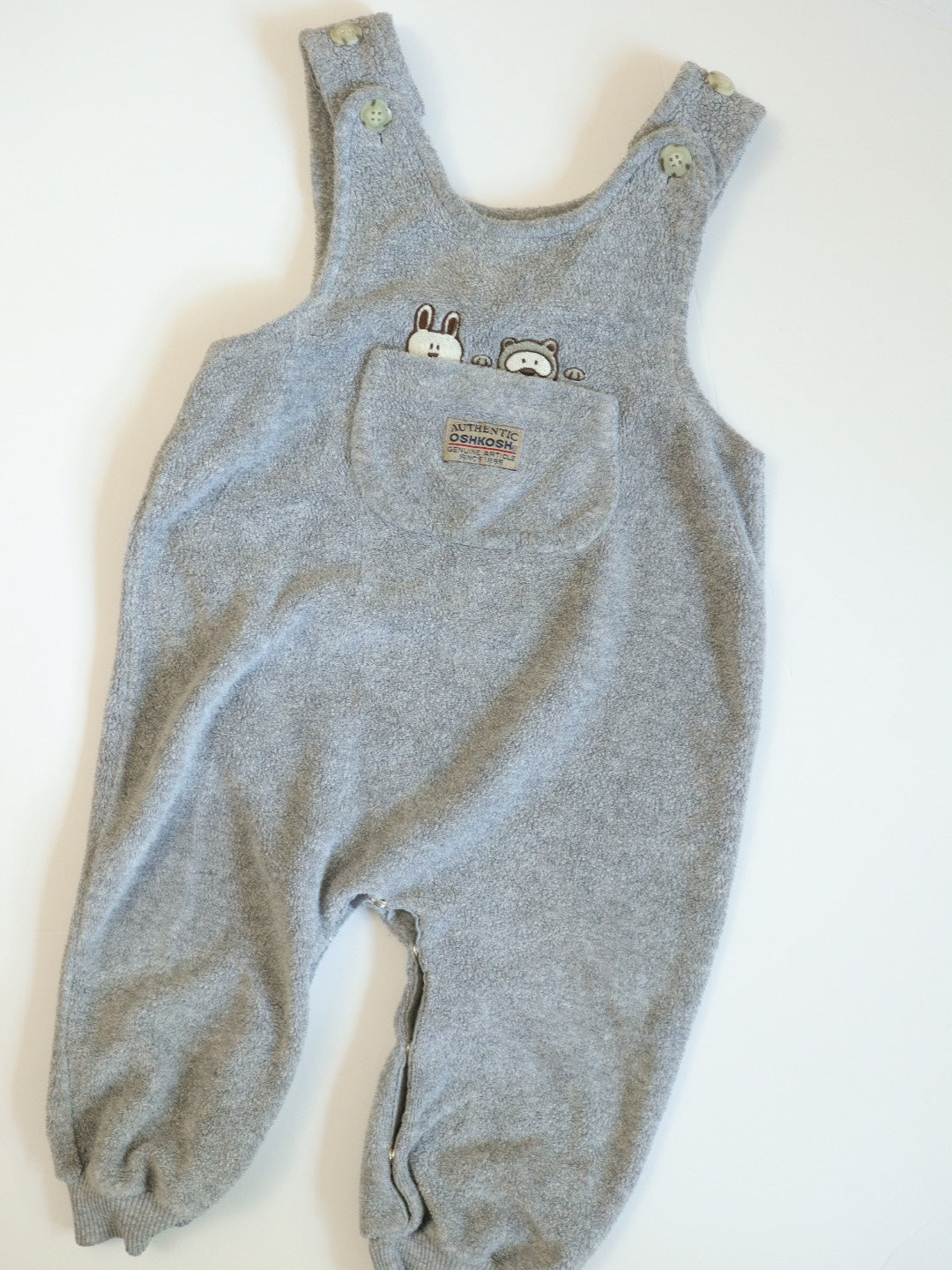 Vintage OshKosh B'gosh Gray Terrycloth Romper / 18-24M