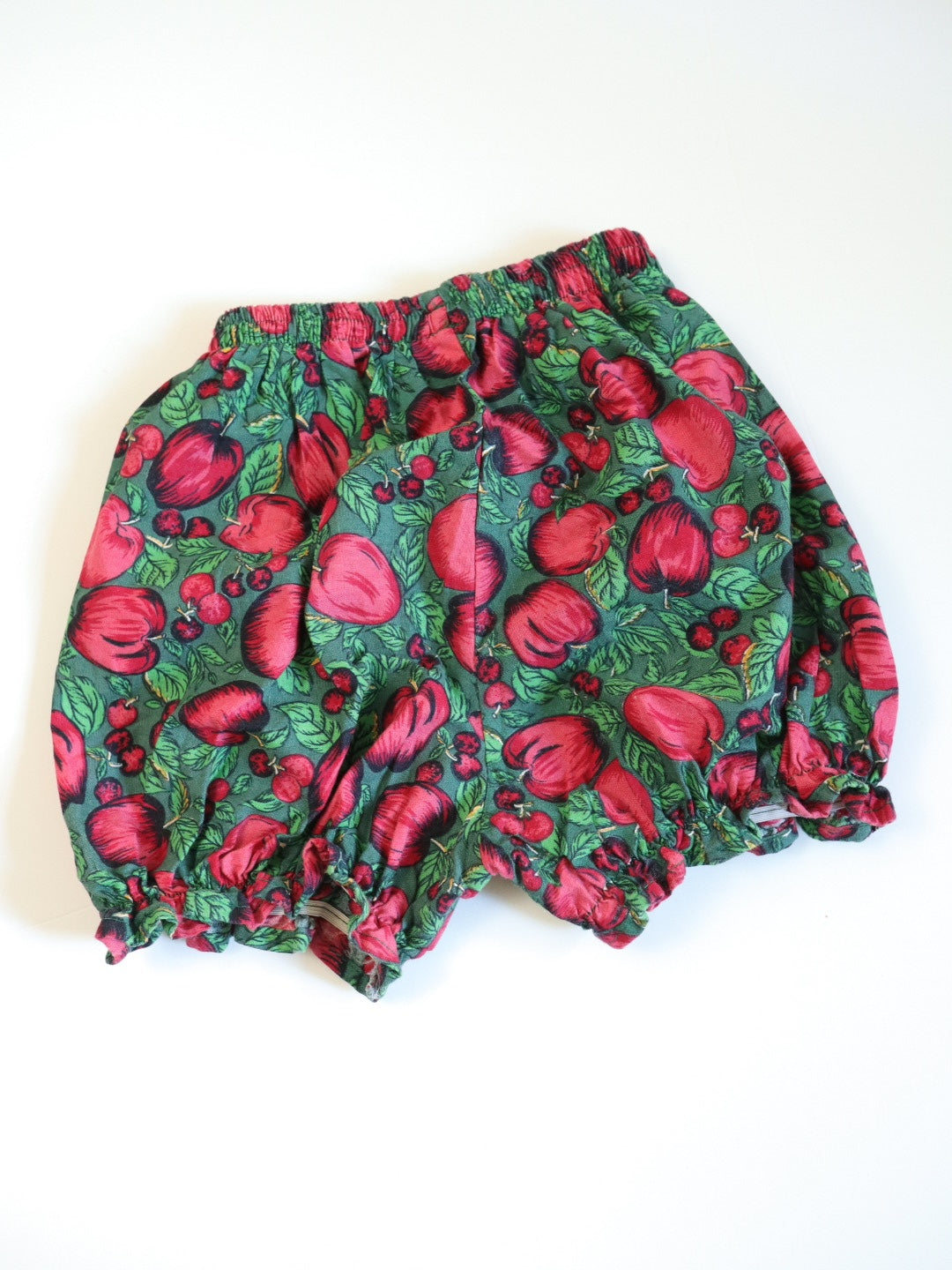 Vintage Apple Print Top & Shorts Outfit SET / 2Y