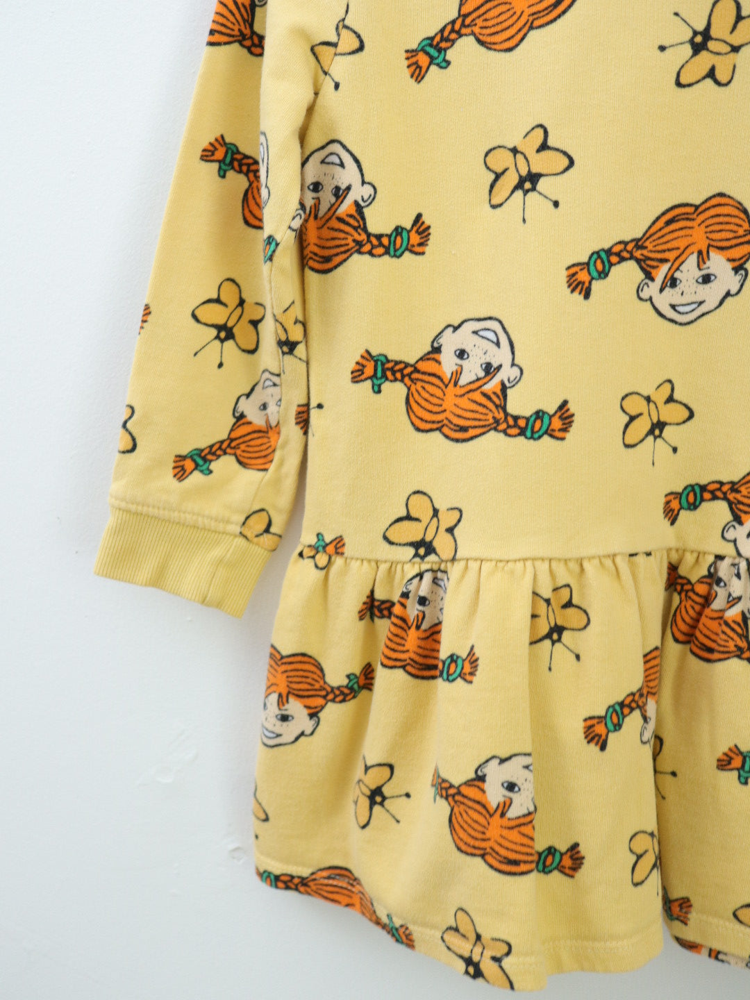 “PIPPI Longstocking” H&M Jersey Yellow Dress / 4-6Y (120)