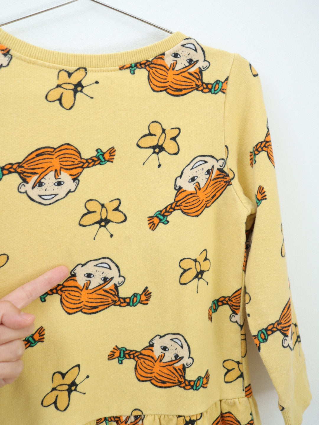 “PIPPI Longstocking” H&M Jersey Yellow Dress / 4-6Y (120)
