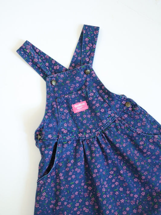 Vintage OshKosh B'gosh Floral Denim Dress / 6-8Y