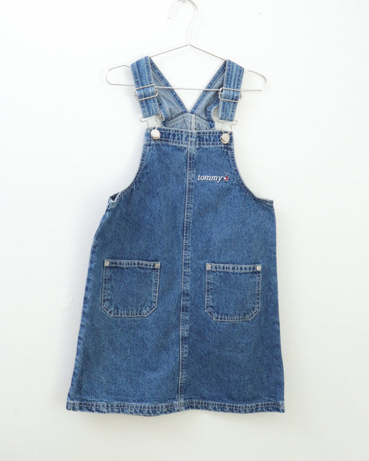 Vintage Tommy Hilfiger Denim Overall Dress / 8-10Y, Youth M