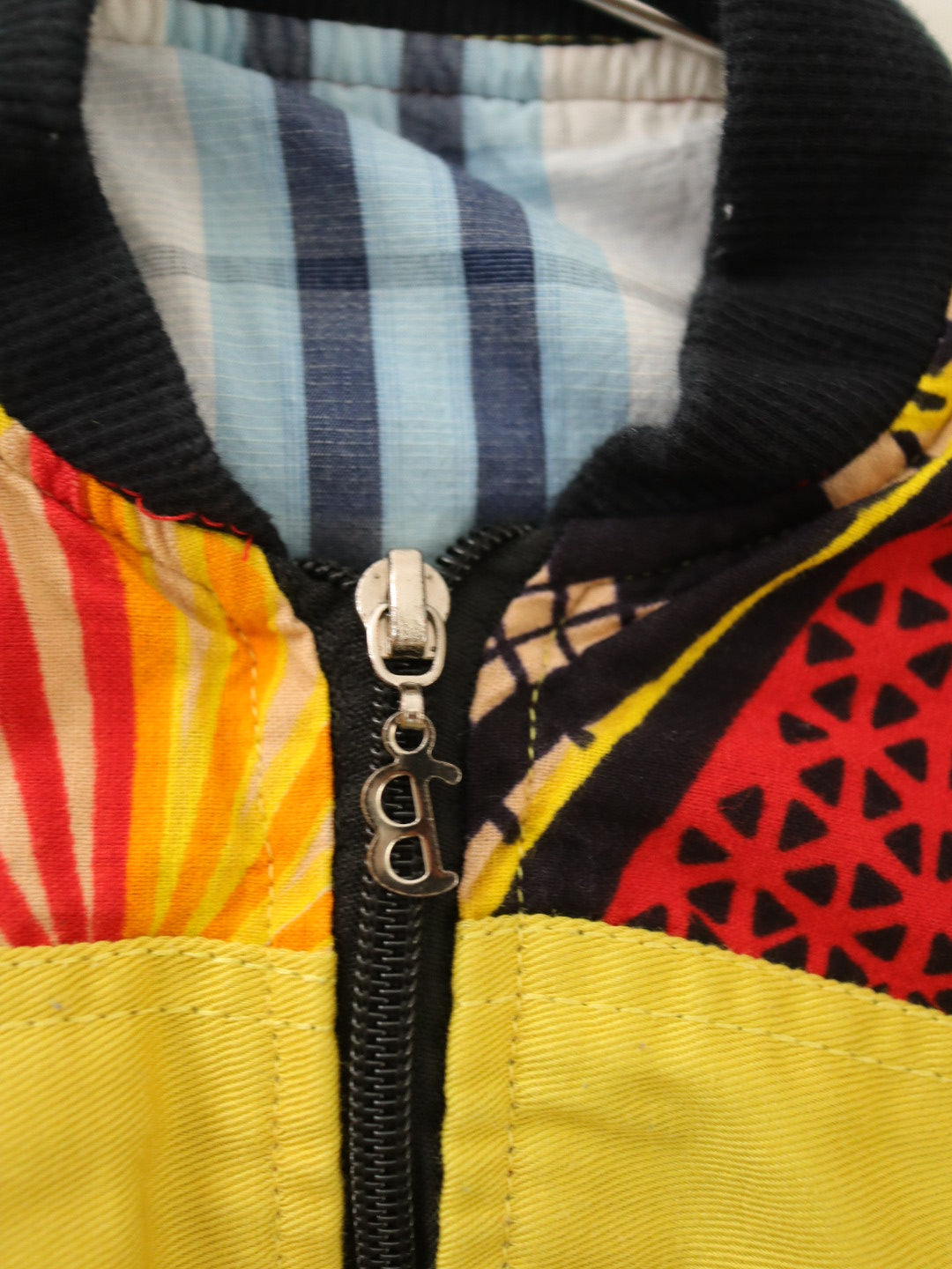 African Print Yellow Bomber Jacket / 2-3Y