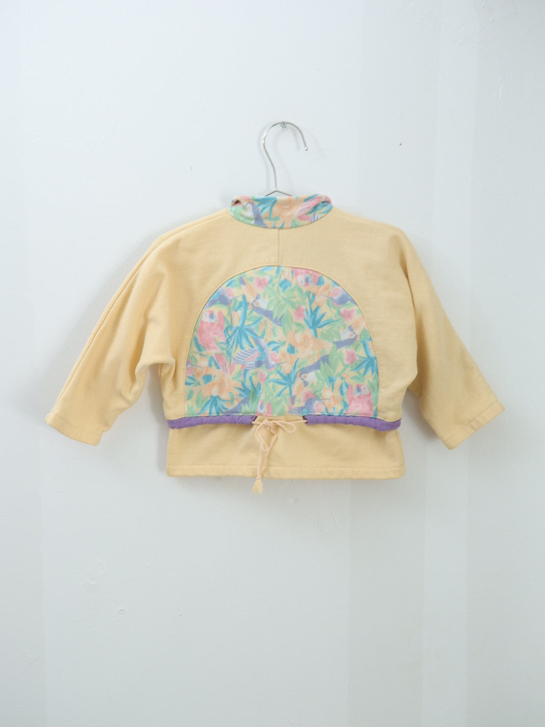Vintage Magi Yellow Tropical Print Jersey Jacket / 2Y