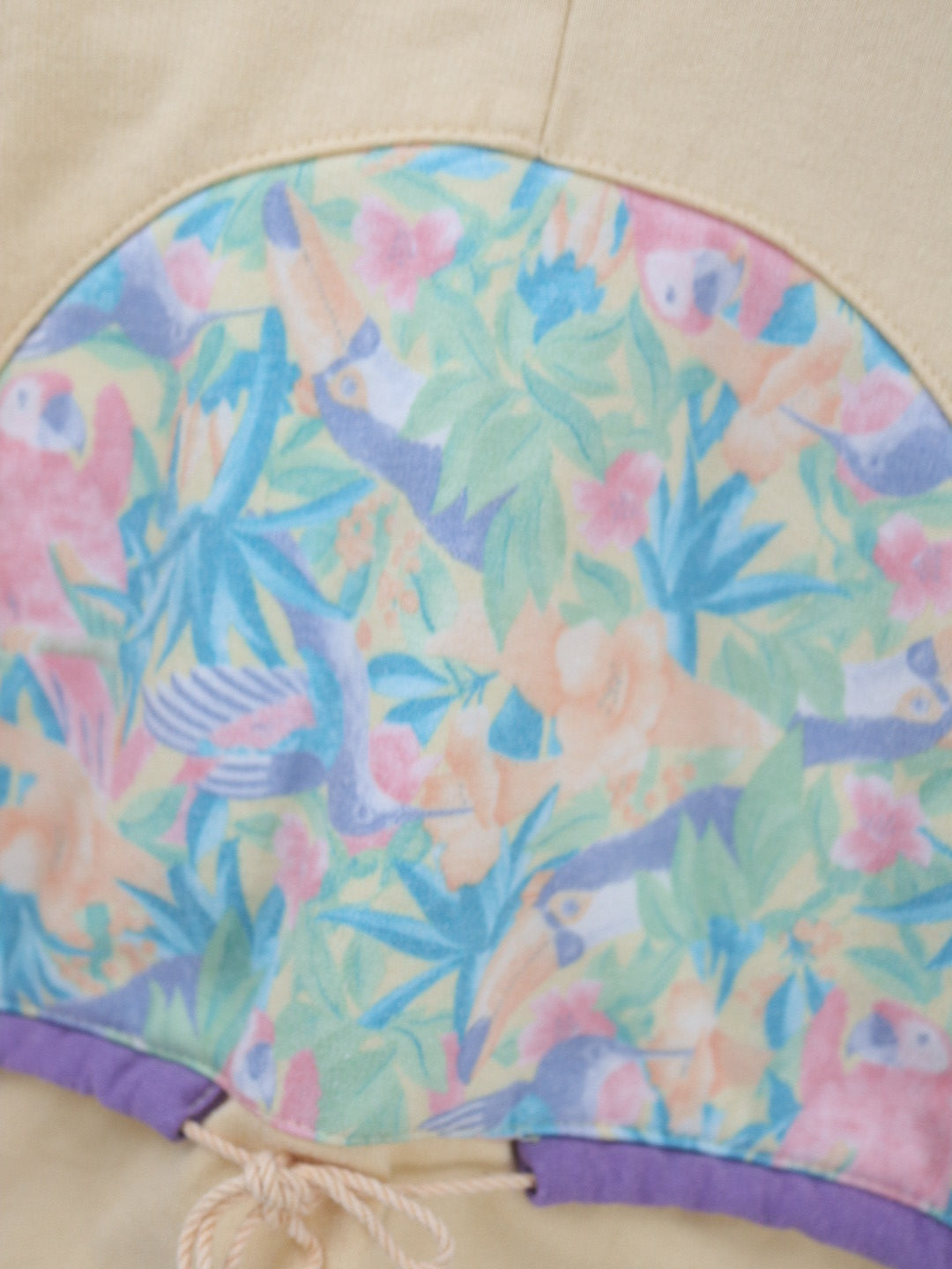 Vintage Magi Yellow Tropical Print Jersey Jacket / 2Y