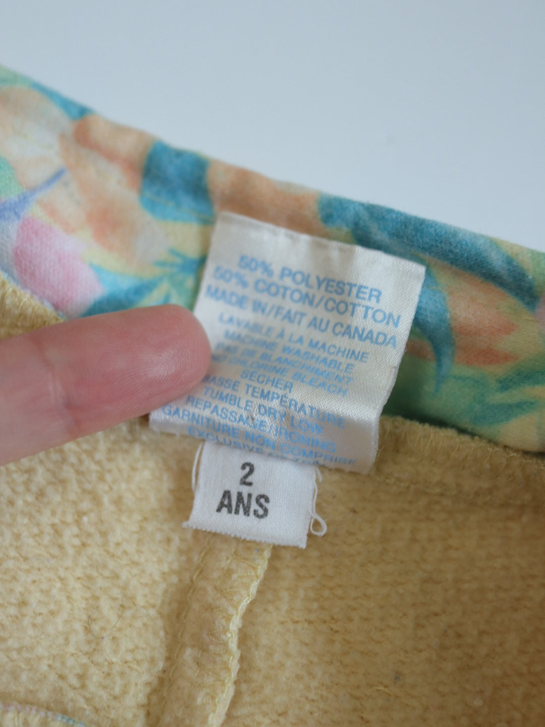 Vintage Magi Yellow Tropical Print Jersey Jacket / 2Y