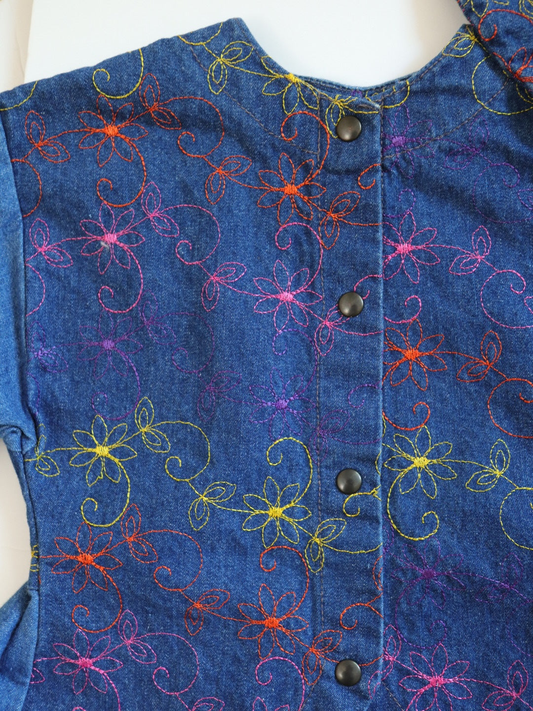 Vintage Denim Floral Peplum Jacket + Hat SET / 3-4Y