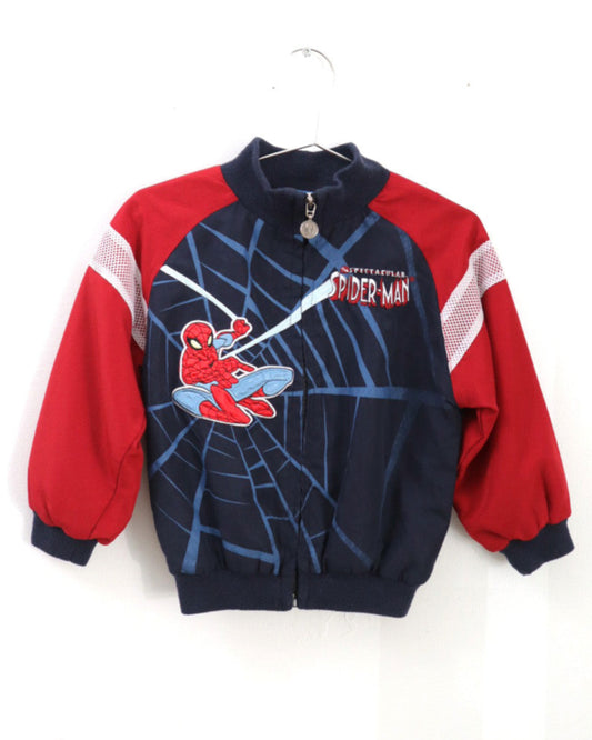 Y2K SPIDERMEN Light Bomber Jacket / 3-4Y