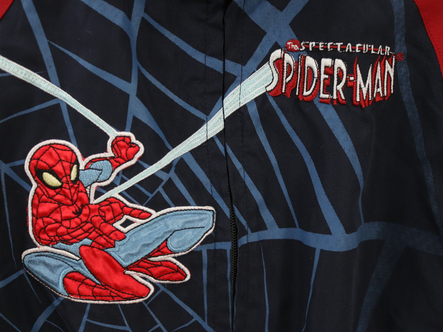 Y2K SPIDERMEN Light Bomber Jacket / 3-4Y