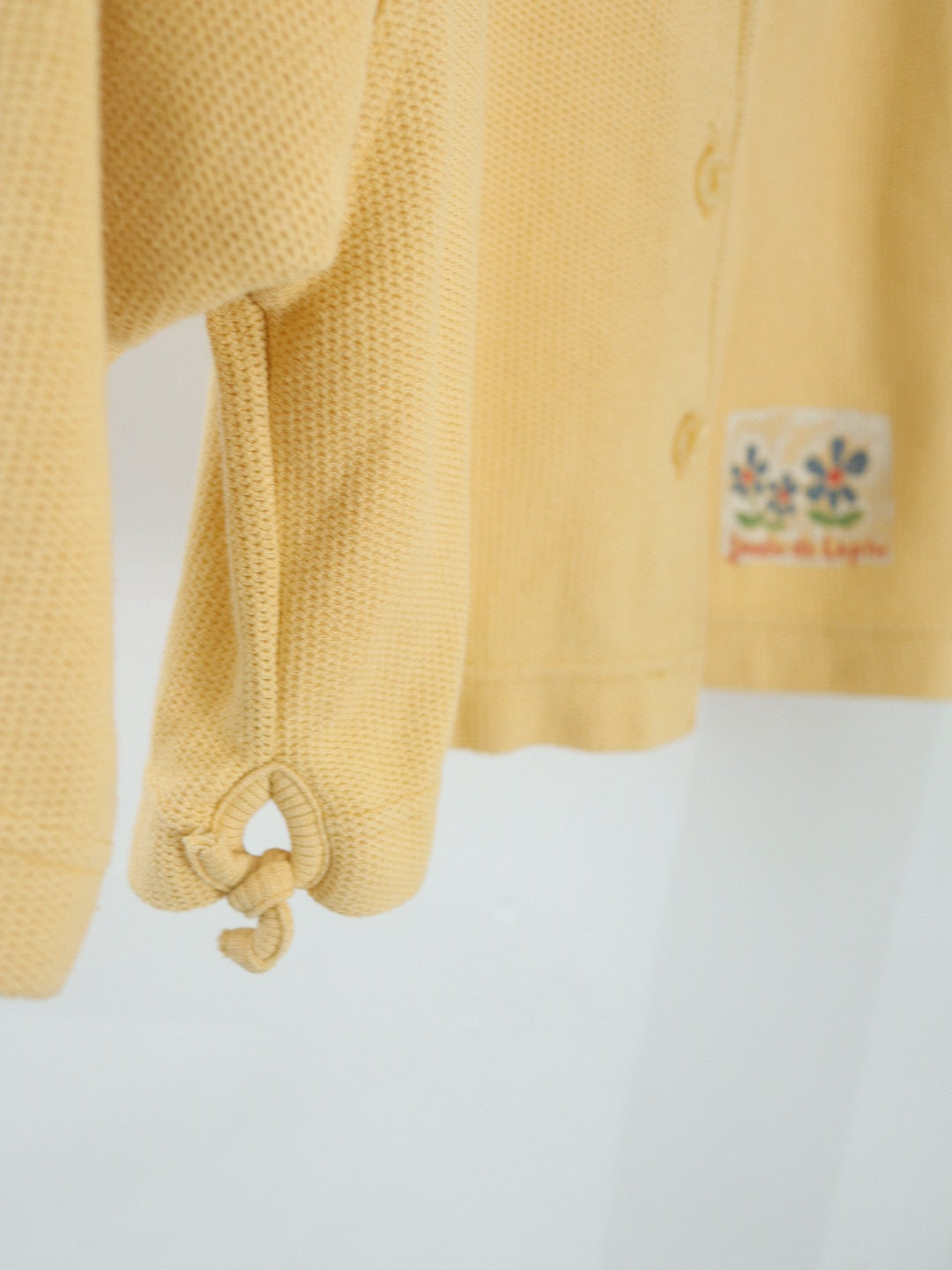 Vintage Yellow Piqué Cardigan Jacket / 5Y