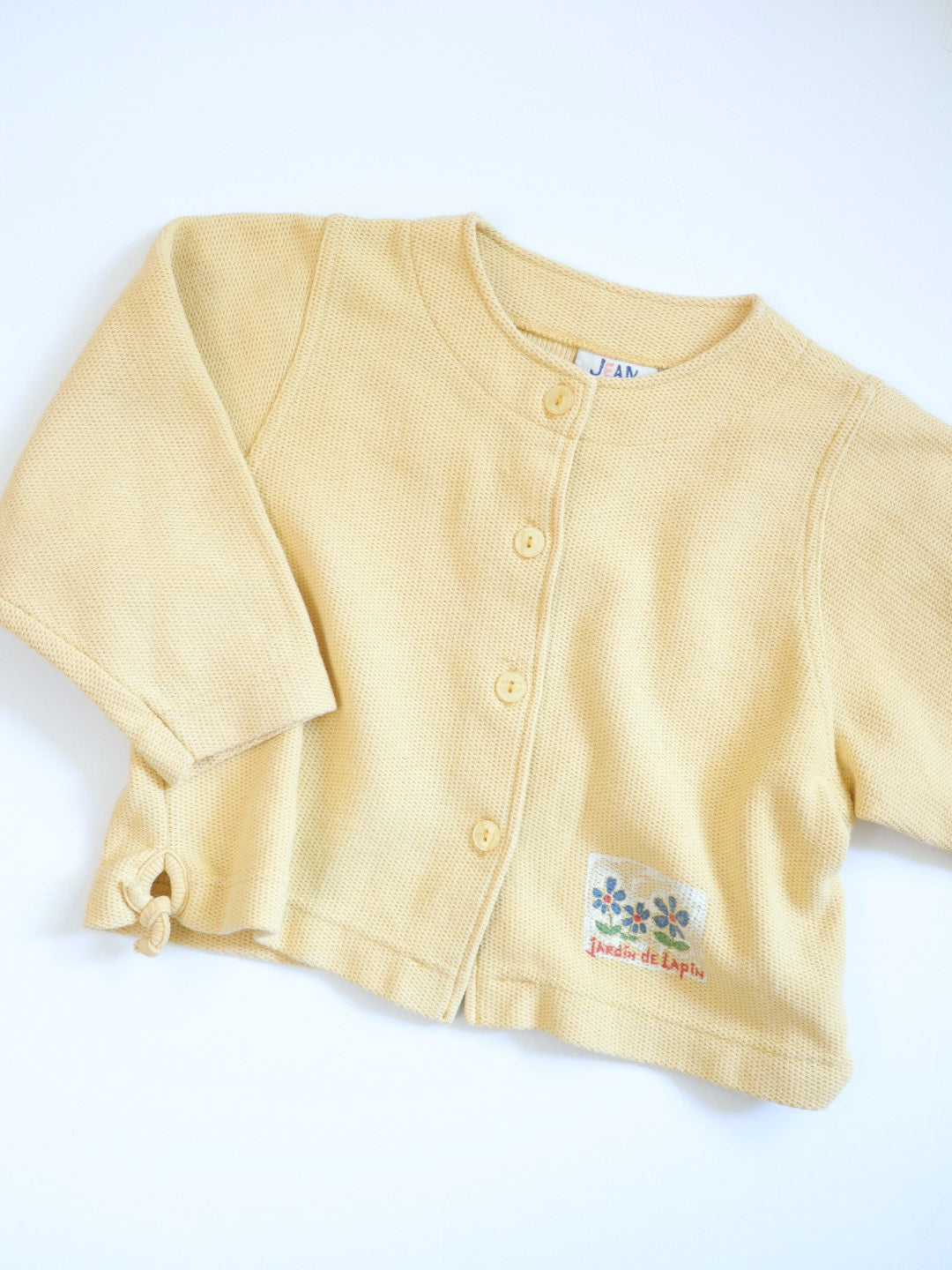 Vintage Yellow Piqué Cardigan Jacket / 5Y