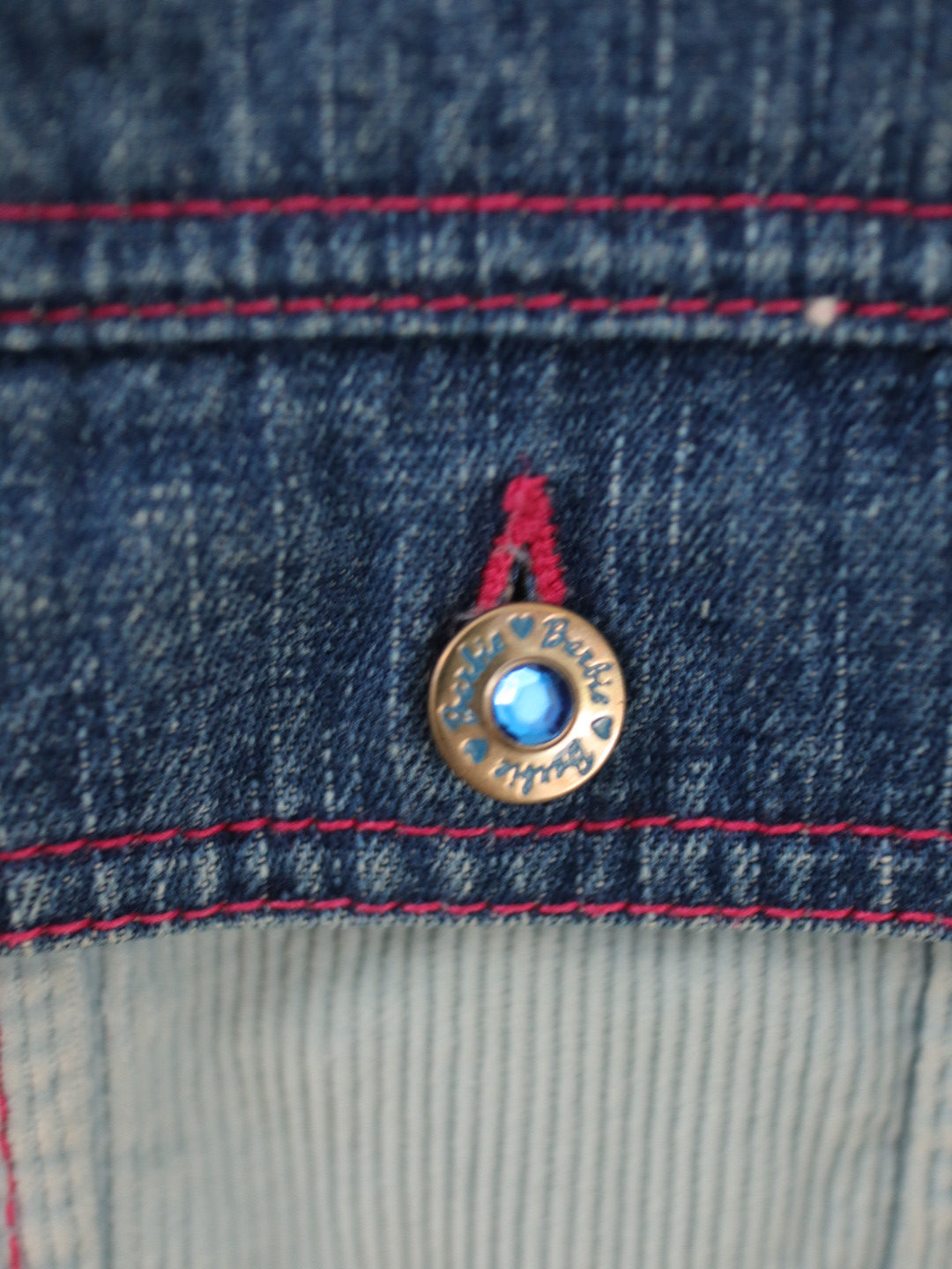 Y2K Barbie Denim & Light Blue Corduroy Vest / 6-8Y, 6X