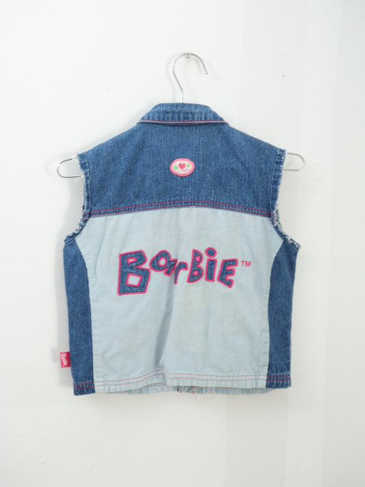 Y2K Barbie Denim & Light Blue Corduroy Vest / 6-8Y, 6X