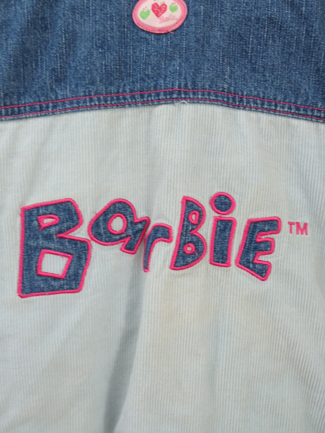 Y2K Barbie Denim & Light Blue Corduroy Vest / 6-8Y, 6X