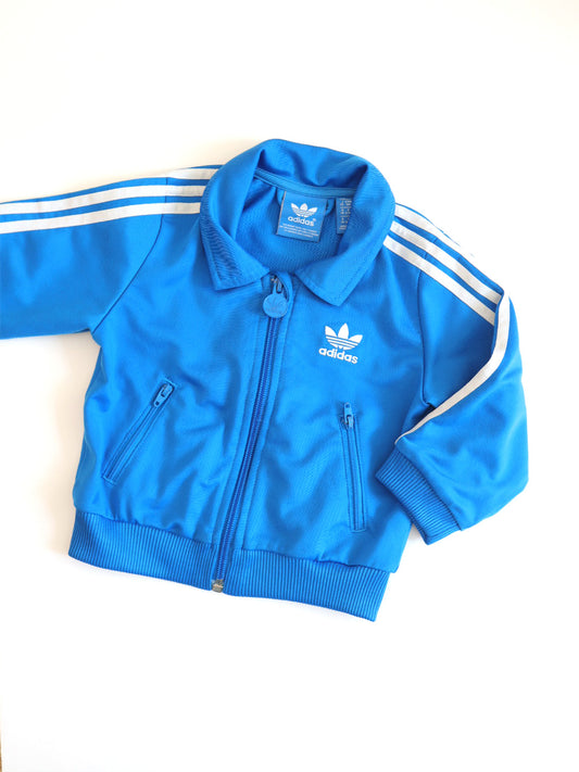 Adidas Trefoil Blue Zip Up Track Jacket / 12-18M