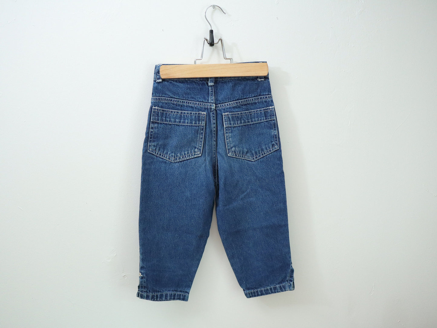 Retro Harley Davidson Embroidered Kids Denim Capri Pants, Capris, Crop Pants / Size 5-7Y