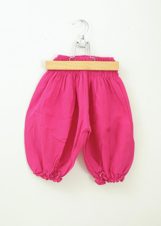 Retro kids toddler pink harem summer pants / Size 2-3Y+