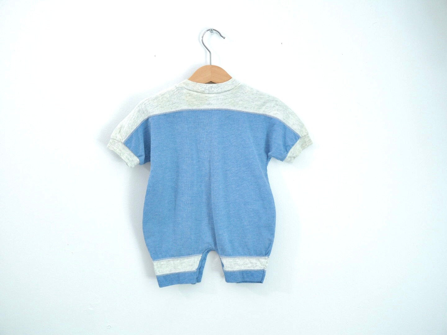 Vintage Baseball TEAM Blue Baby Romper Tee / 6-9M