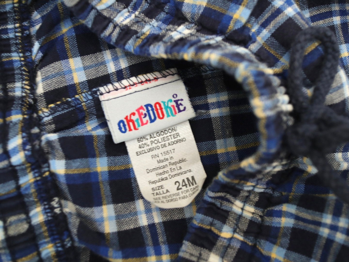 Retro Kids Toddler Baby Dick Bruna Fireman Bodysuits Tee + OKIE DOKIE Plaid Short Pants SET / Size 24M