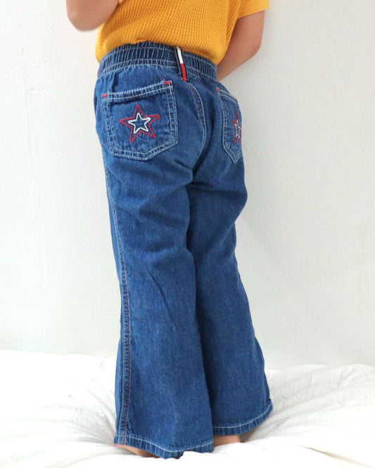 Vintage Kids Tommy Hilfiger Flare Denim Jeans / Made in Canada / Size 4T