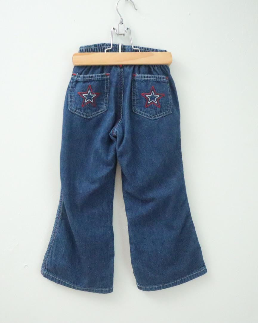 Vintage Kids Tommy Hilfiger Flare Denim Jeans / Made in Canada / Size 4T